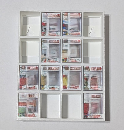 Bitty Pop "Containment" Display (4x4, 16 Slots) (Compatible with Funko Bitty Pops) (3D Printed)