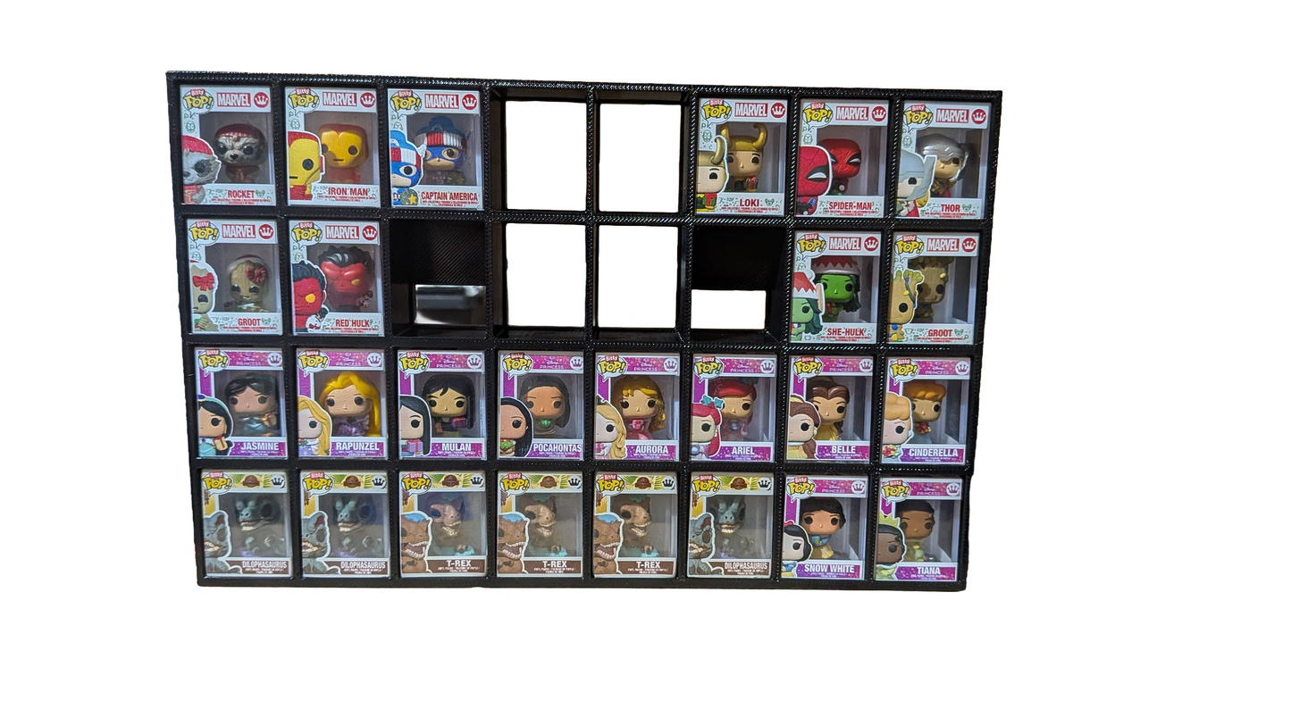 Bitty Pop "Containment" Display (8x4, 32 Slots) (Compatible with Funko Bitty Pops) (3D Printed)